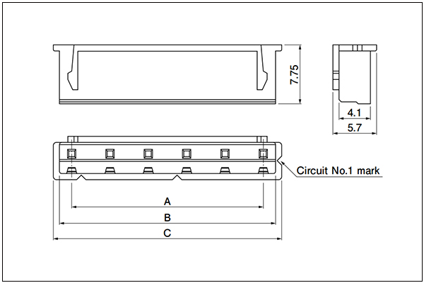 JST XH Housing - Plugged up - 6 Circuits - 5.0mm Pitch