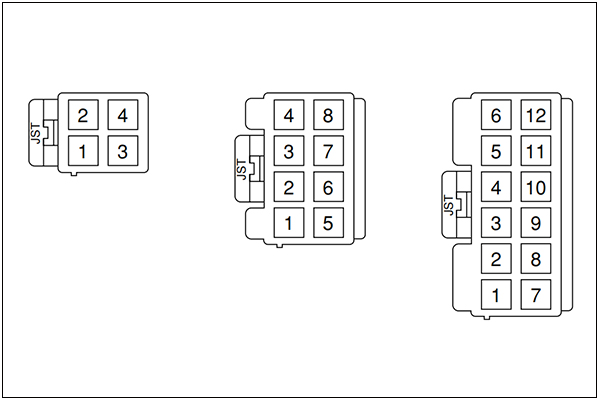 JST HL Contact position location numbers