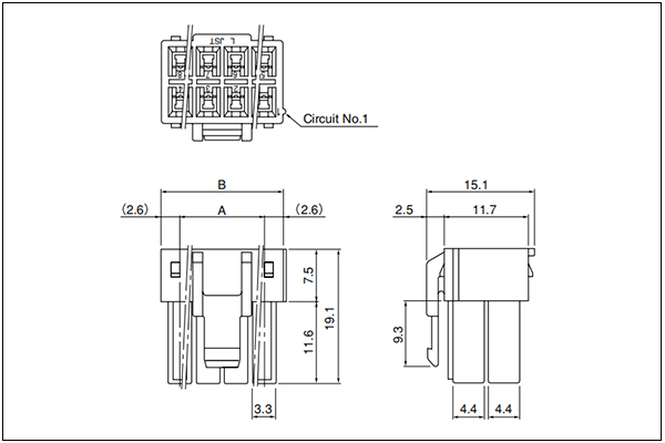 JST HL Housing - 8, 12 Circuits