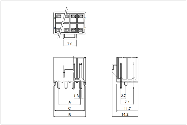 JST HL Locking Header - 4 to 12 Circuits