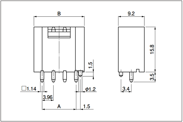 JST VH Header - With a boss - 2 to 8 Circuits