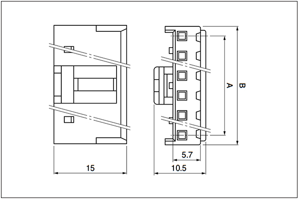 JST VH Housing - Retainer Mountable type