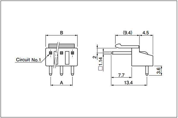 JST VH Locking header - Side entry type With PCB Stabilizer