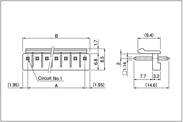 JST VH Locking header - Top entry type of PBT