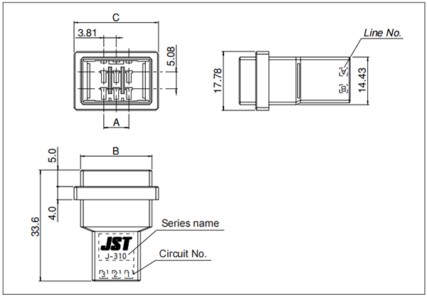 J310D Tab housing (Free hanging type)