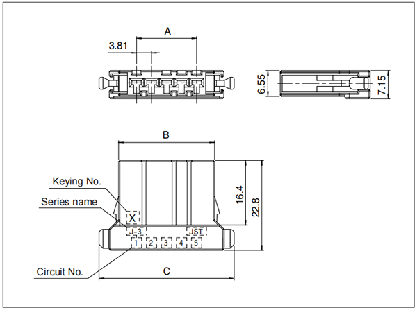 J310S Receptacle housing