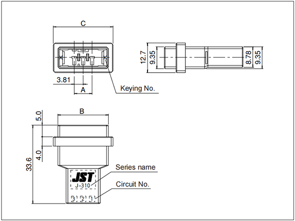 Tab housing (Free hanging type)