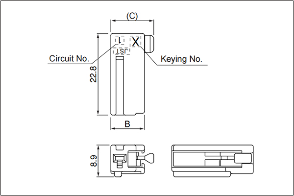 J320S Receptacle housing - Single Circuits