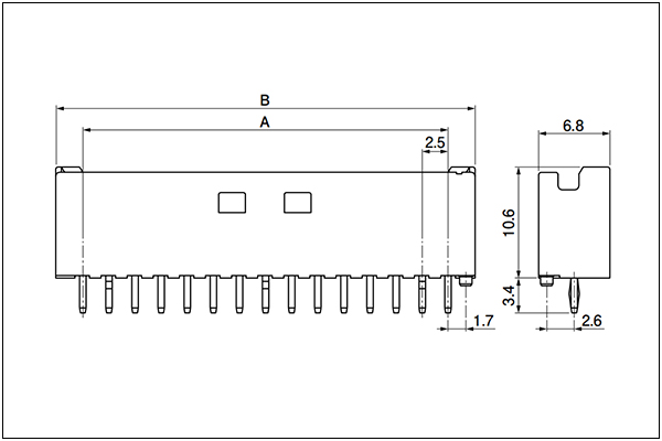 JST XNI Header - 15 Circuits
