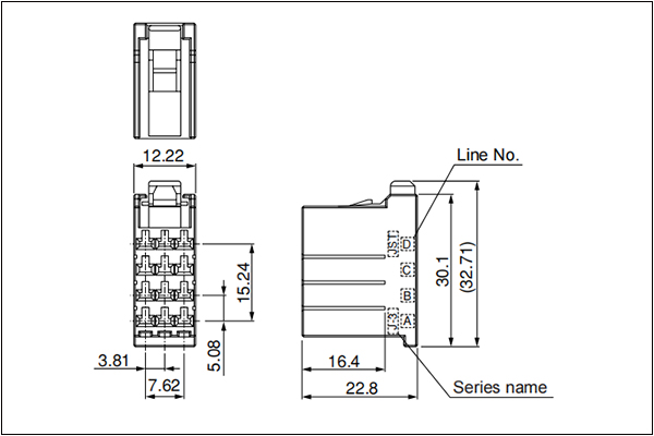 J340F Receptacle housing - 12 Circuits