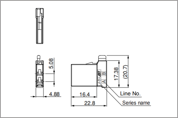 J350D Receptacle housing - 2 Circuits