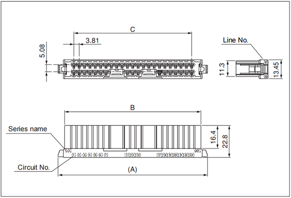 J380D Receptacle housing