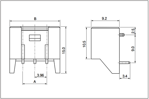 JST VU Header - Side entry type