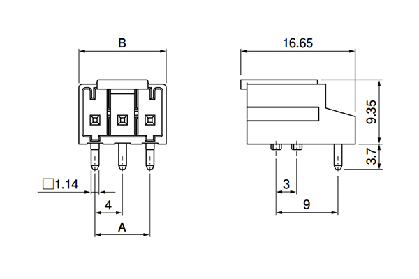 JST PSI Header - Side entry type - 2 to 4 Circuits