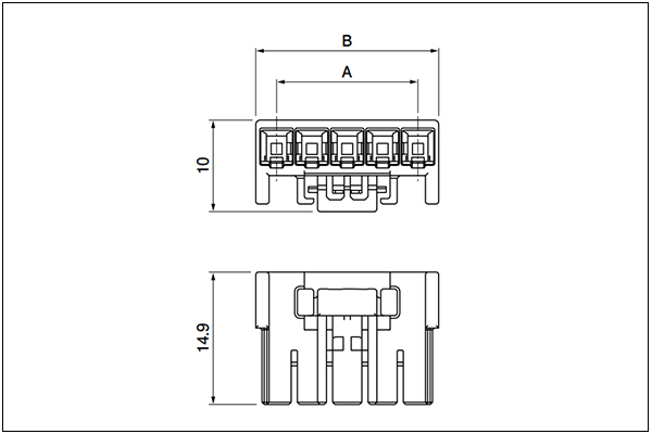 JST PSI Socket housing - Top entry type - 2 to 5 Circuits