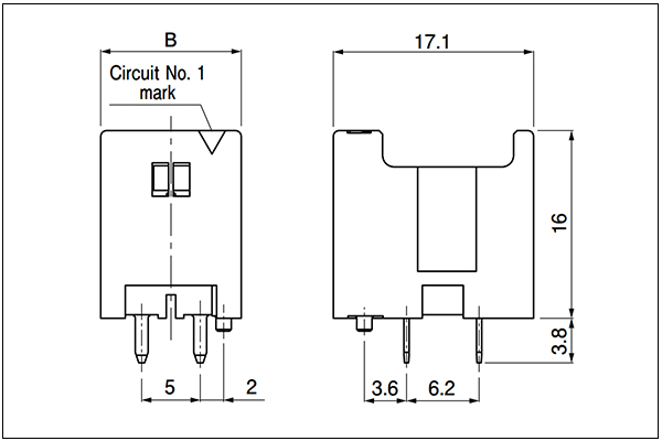 JST HYV Header - Dual-row Type - 4 Circuits