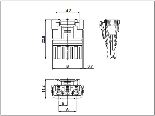 JST WPJ Housing - Waterproof Type