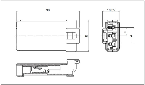 JST WPJ Male housing (for Male terminal)