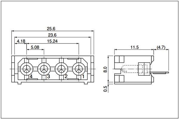 JST LC Header - Top entry type