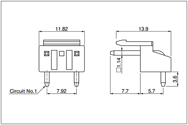 JST VA Header - Side entry type with PCB stabilizer