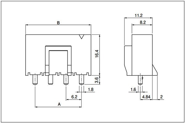 JST VL Header - 4 Circuits(Single-row)