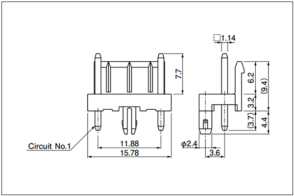 JST VH Locking Header - Top entry type