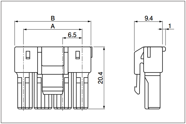 JST VYH Housing - Single-row Type