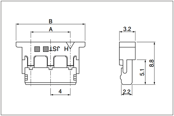 JST BH Housing - 2 to 4 Circuits