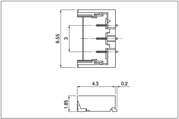 JST AUH Header - 3 Circuits