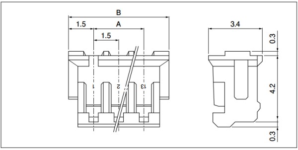 JST ZH Receptacle Housing