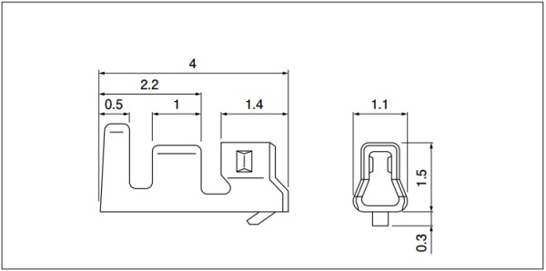 JST ZH Receptacle Terminal
