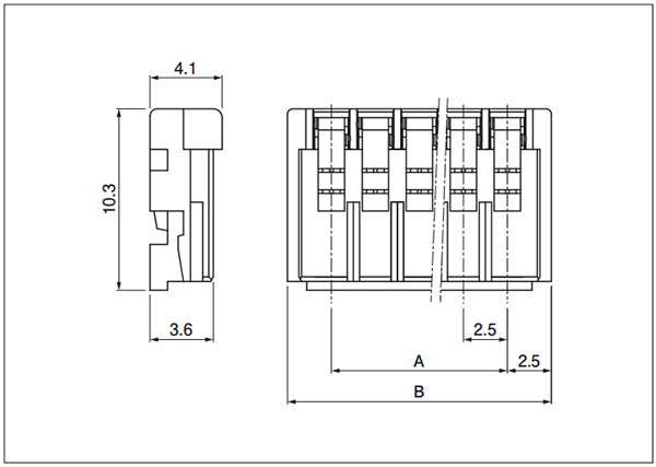 Insulation displacement HR connector - Receptacle