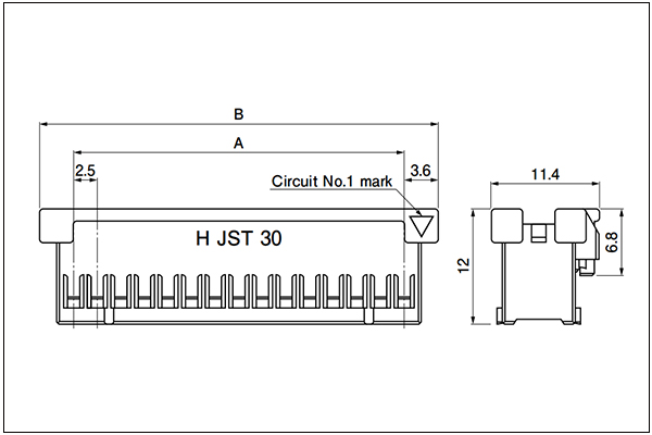 Plug housing (for socket contact) - 18 to 40 Circuits