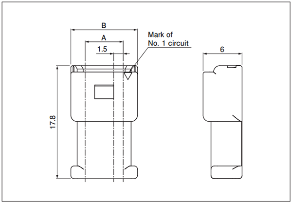 Receptacle housing (For pin contact)