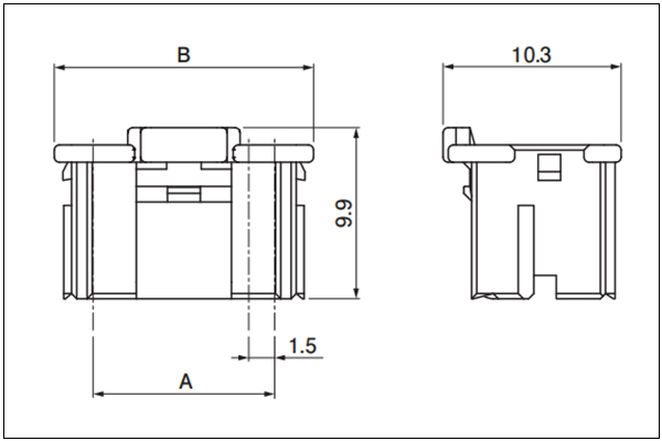 Socket housing (for socket contact) - 16 Circuits
