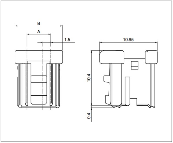 Plug housing (for socket contact)