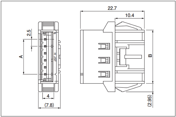JST THR Housing - 1-N type