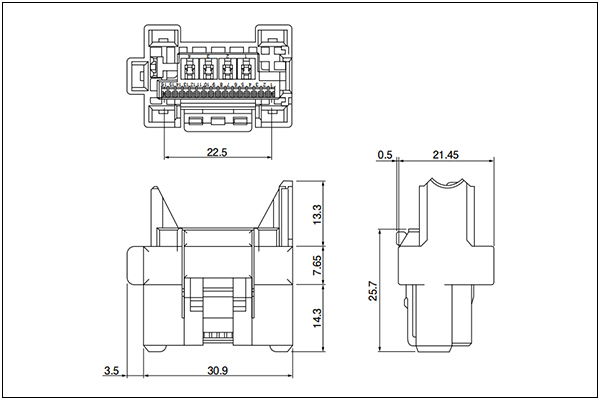Plug - Signal 16 circuits and Power supply 4 circuits