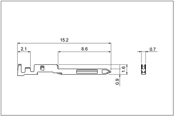 Plug contact for signal circuit