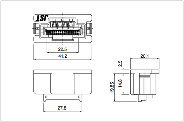 Receptacle - Signal 16 circuits and Power supply 4 circuits