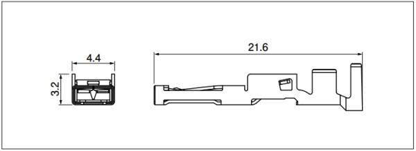 Receptacle contact for power line