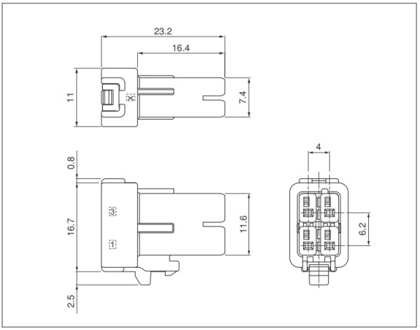 Receptacle housing assembly