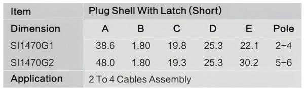 Plug Shell With Latch (Short)