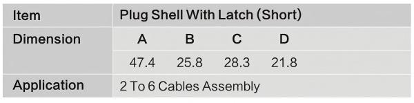 Plug Shell With Latch (Short)