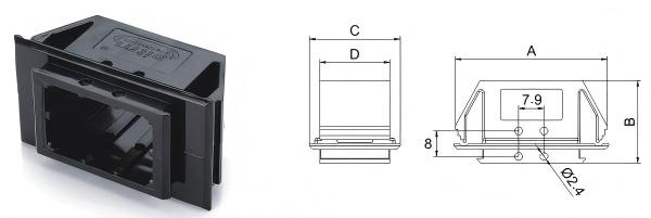 Plug Shell With Latch (Short)