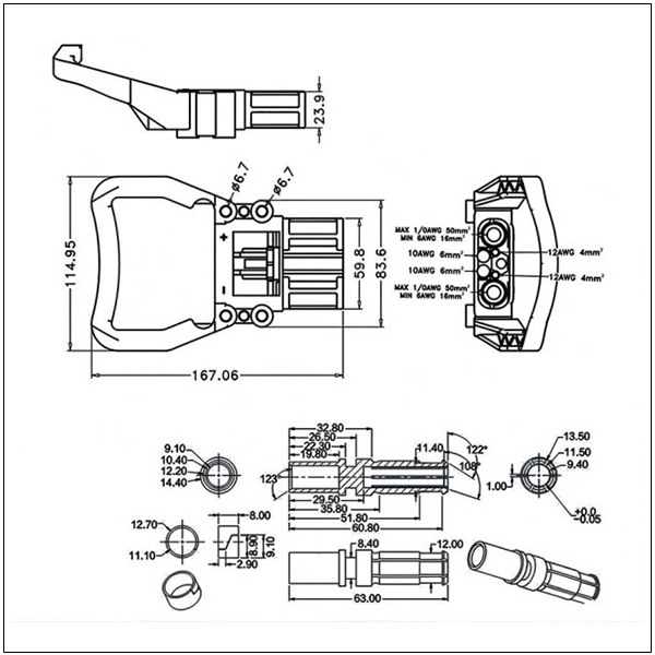 DIN160A Female