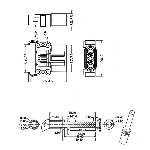 DIN160A Male