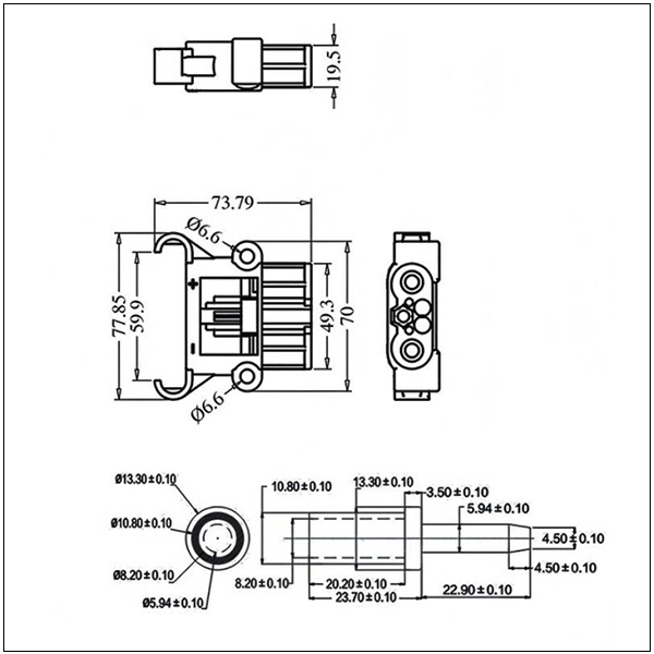 DIN80A Male