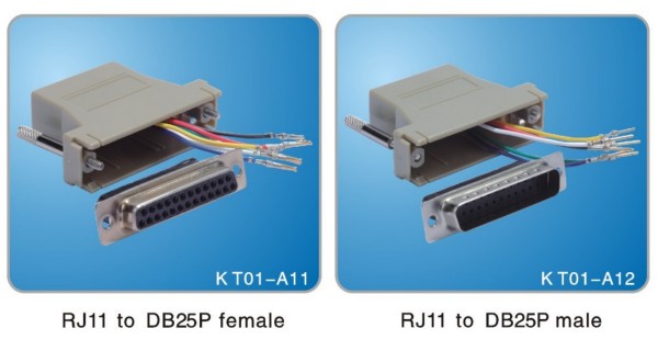 RJ11 to DB25P Assembly Type