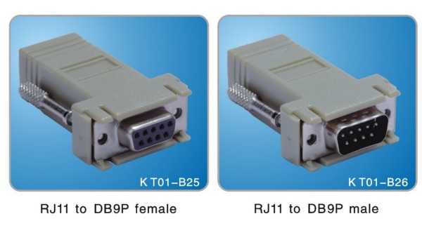 RJ11 to DB9P Adapter